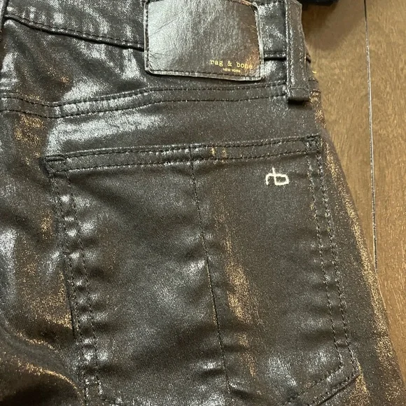 Rag & bone Black Coated ,Nina High Rise Jeans pants - Picture 12 of 12